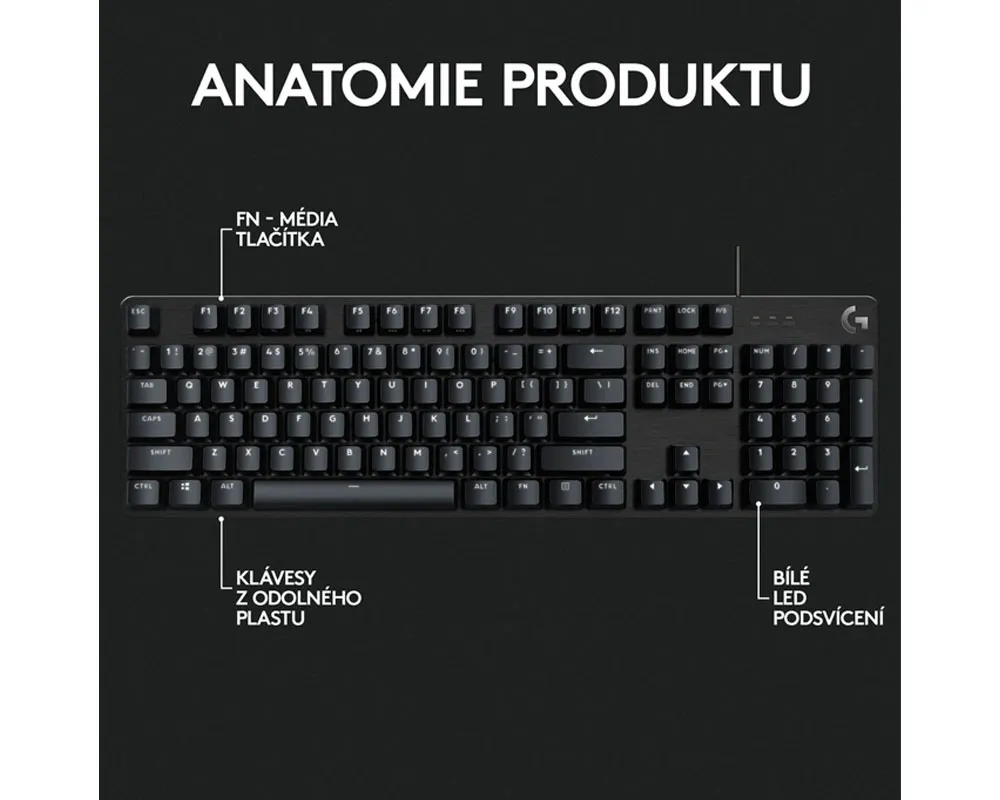Logitech G413 SE Mechanical Gaming Keyboard Black - US INTL - Thumbnail 3