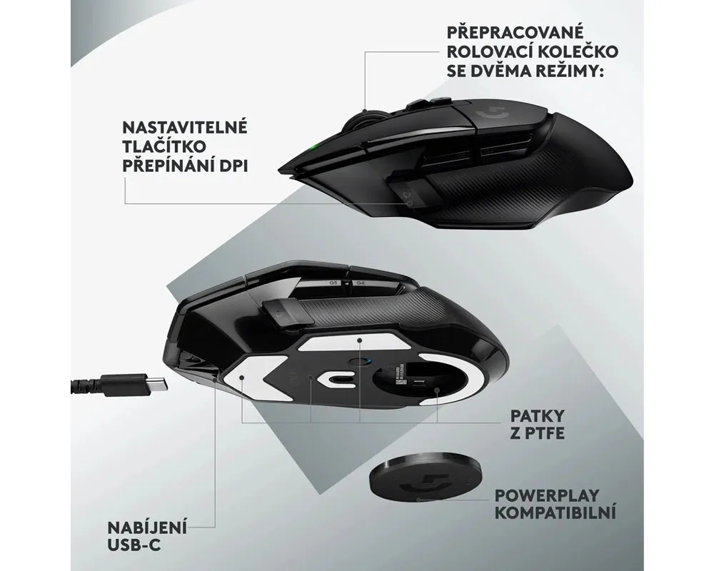 Logitech G502 X Lightspeed Black - Thumbnail 5