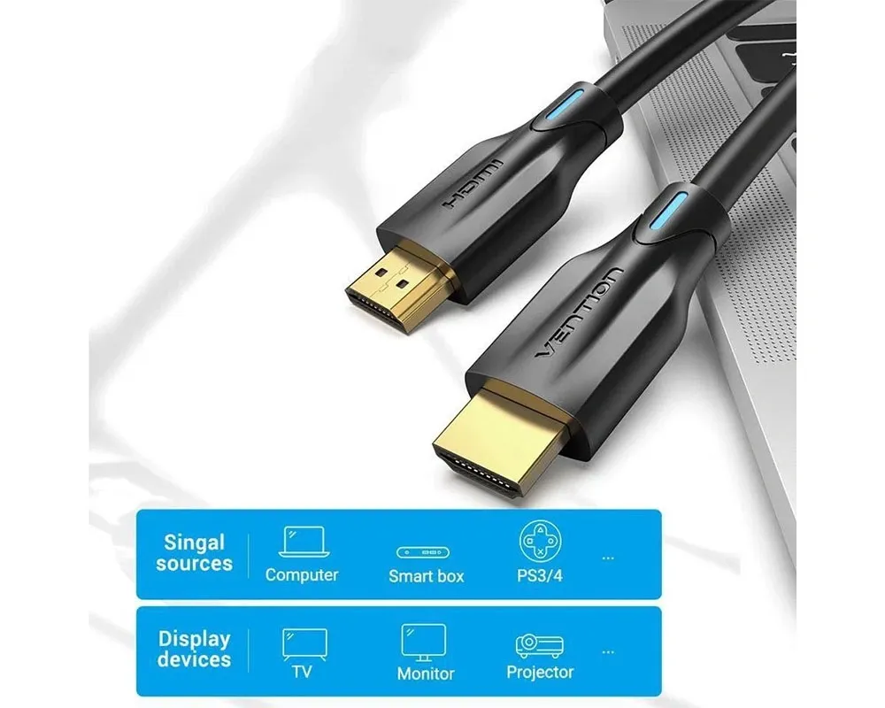 Vention HDMI 2.1 Cable 8K 2m - Thumbnail 2